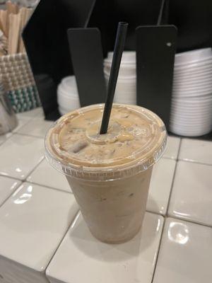 Iced vanilla latte