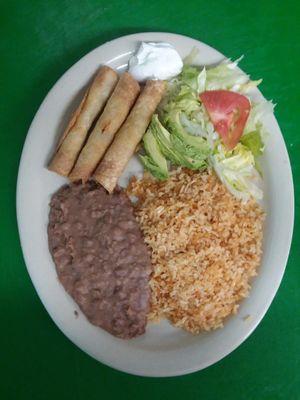 Our Flautas Plate