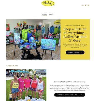 A beautiful website LITA designed for Island Girl FMB! It has a photo gallery of images all taken & edited by LITA, an online store!