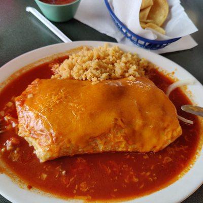 Pork wet burrito