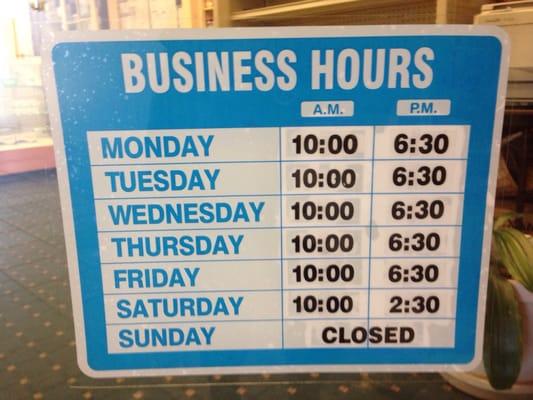 Business hours