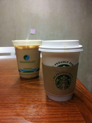 iced caramel latte & white mocha