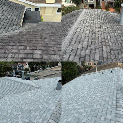 Top Pic: Old Roof
 Bottom Pic: New Roof