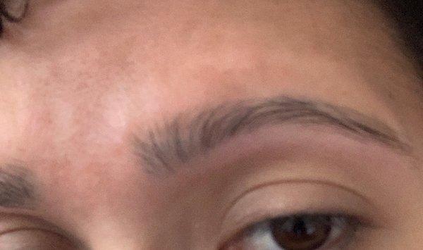 Took off most my eyebrows