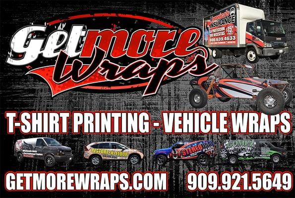 Get more Vehicle wraps, Car Wraps, T-shirt Printing