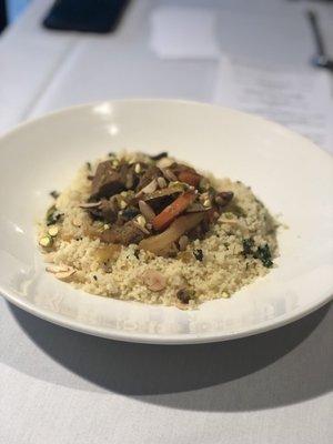 Pork tagine on couscous