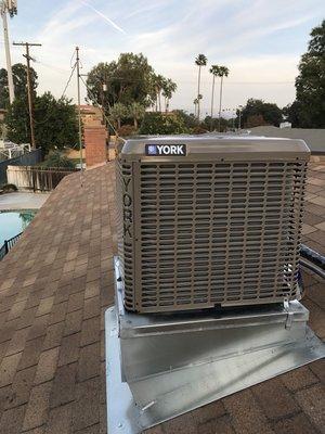 Rooftop AC unit with stand