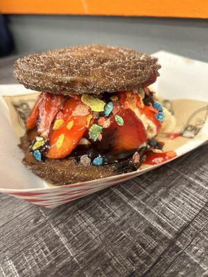 Churro ice cream sandwich