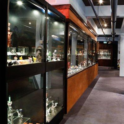 We LOVE Glass Art! Our focus and passion downstairs is Functional Glass Art. Glass pipes have evolved!