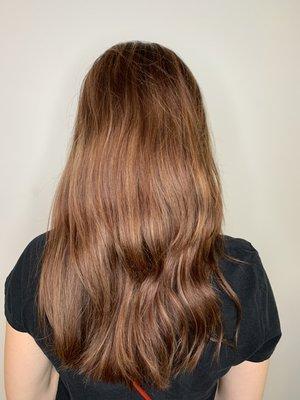 Copper hair color with copper highlights