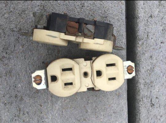 Dead outlets that needed replacing