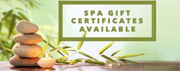 Spa Gift Certificates for any occasion