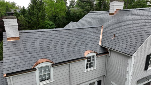 Vermont Slate Roof Installation.
  Morris County Madison N J