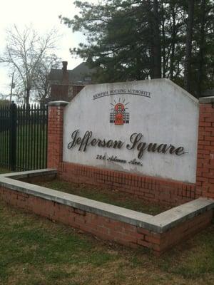 Front of Jefferson Square