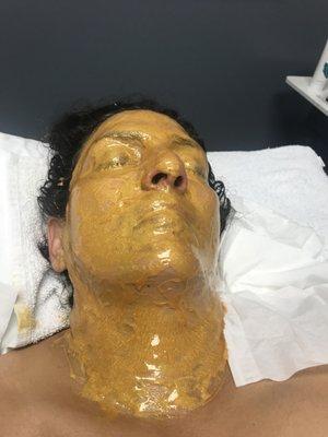 Egyptian gold facial for special occasions.