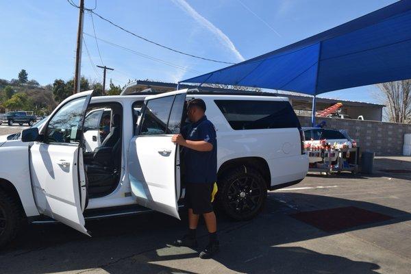 All Hand Wash and interior detailing in action at our location in Paso Robles