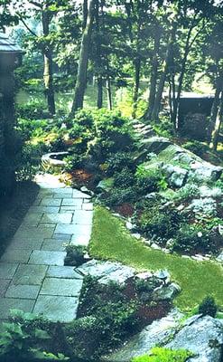 NY ROCK GardenOUTCROP LSCP - Low plantings celebrate the rugged beauty of rock outcrops typical to Riverdale,Westchester, Hudson Valley.