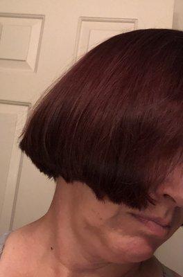 Uneven haircut