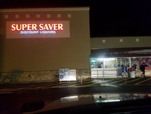 Front View of Super Saver Liquor Store.