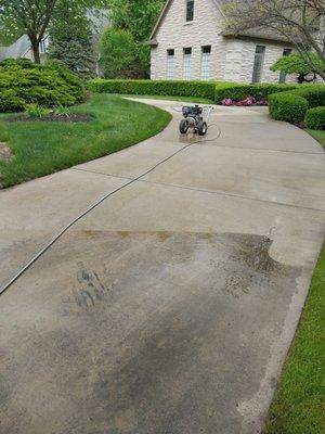 Power washing residential property.