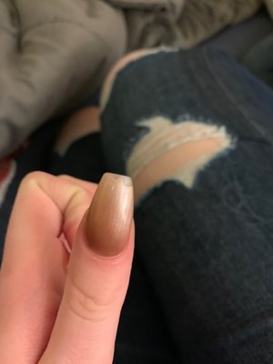 Chipped nail after one day