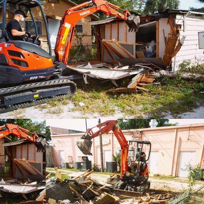 Shed demolition and removal