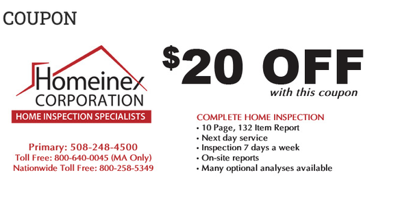 Coupon for home inspection