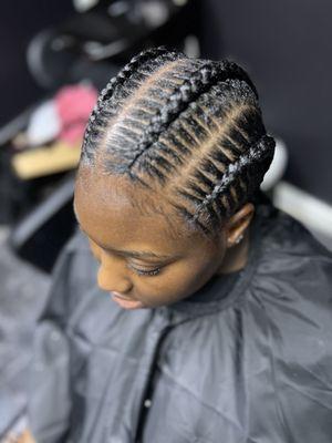 4 stitch braids
Straight back color 1b