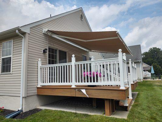 Empress motorized cassette awning installed in Mantua, NJ