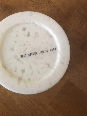 Expired goat cheese