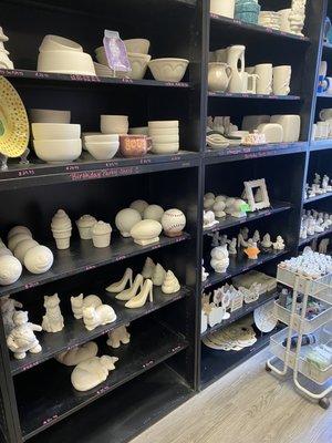 Variety of ceramics you can paint