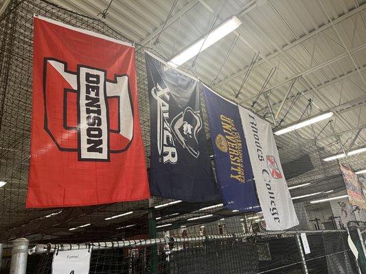 flags of where Legends players are playing in college