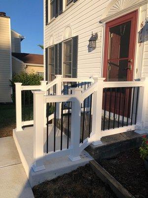 New railings and replaced concrete