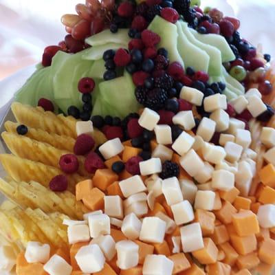 Tropical fruit and domestic cheese display