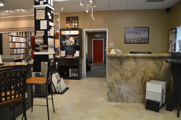 Our tile and stone showroom at 1989 Dulsey Rd. in West Ashley.