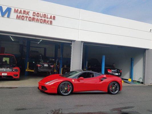 Lowered and Corner Balanced Ferrari 488 GTB