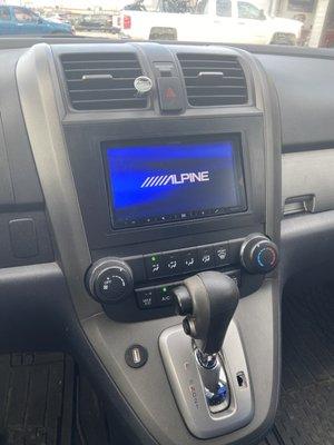 The radio installed