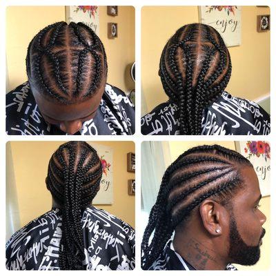 Feed in cornrows to add length.