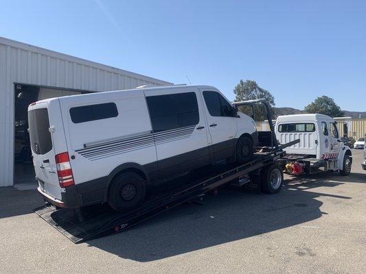 We took our Mercedes Sprinter from the dealer and bring it to JDM Specialist repair in Van Nuys with Carlos.