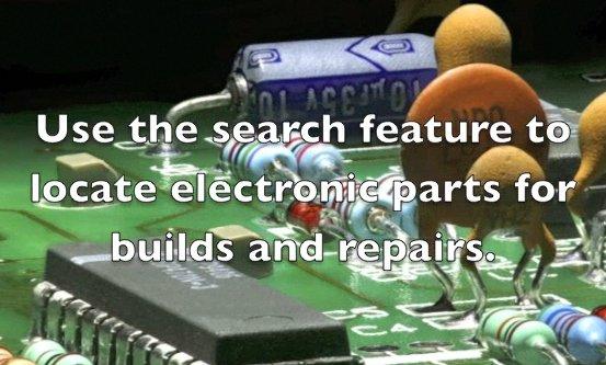 Use our search bar to locate electronic parts