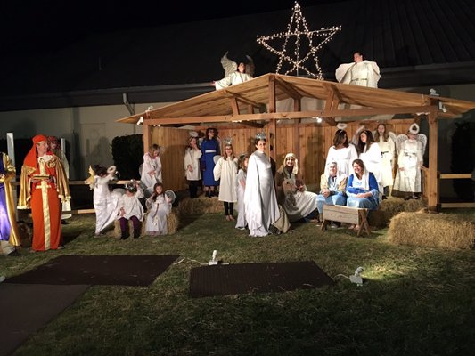 Live Nativity in December, 2016.  We also provided free hot chocolate & cookies.