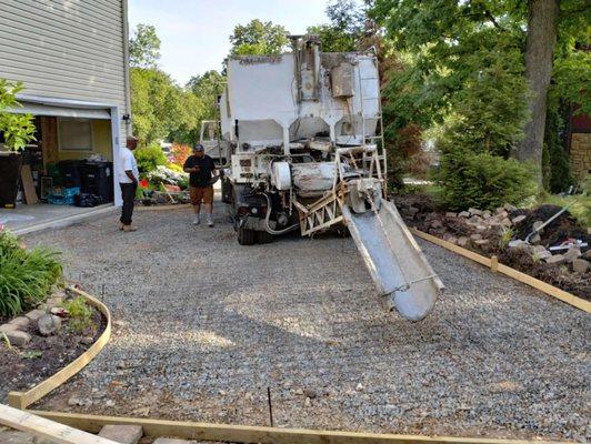 New driveway installation