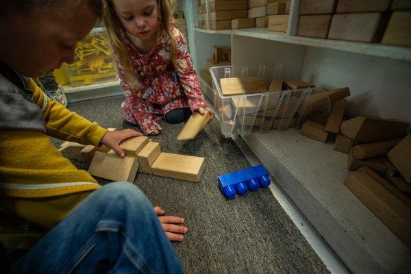 Children learning through play.