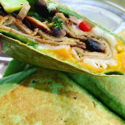 Vegetable Quesadilla with Eggplant Cutlet