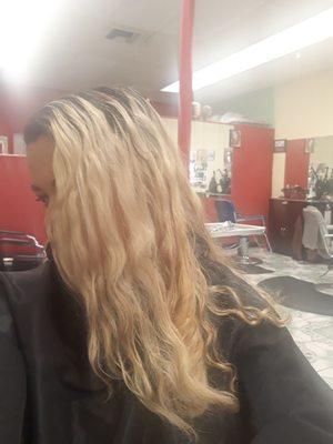 My hair before my new color