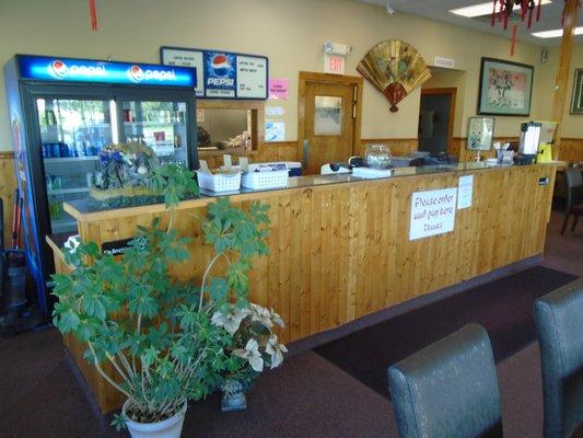 The front desk.