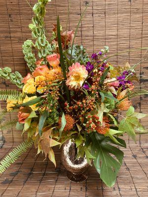 Fall floral with all the autumn accents