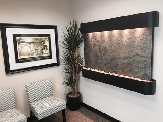 Waiting room photo, We have beautiful wall water fountains in every massage room making your massage even more relaxing.