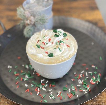 Christmas cookie latte