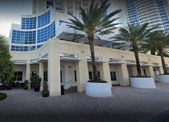 Entrance to the Brown Harris Stevens South Pointe offices located in Miami, Florida.